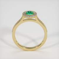 0.50 Ct. Emerald Ring, 18K Yellow Gold 3