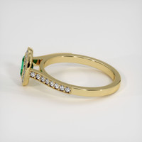 0.50 Ct. Emerald Ring, 18K Yellow Gold 4
