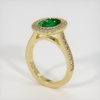 1.61 Ct. Emerald Ring, 18K Yellow Gold 2