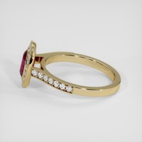 0.89 Ct. Ruby Ring, 18K Yellow Gold 4