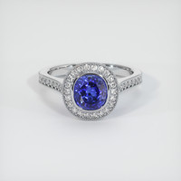 1.47 Ct. Blue Sapphire Ring, Platinum 950 1