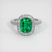 2.96 Ct. Emerald Ring, Platinum 950 1