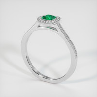 0.56 Ct. Emerald Ring, Platinum 950 2