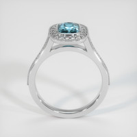 1.11 Ct. Greenish Blue Sapphire Ring, Platinum 950 3