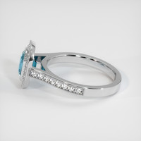 1.11 Ct. Greenish Blue Sapphire Ring, Platinum 950 4