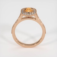 1.36 Ct. Orangish Brown Sapphire Ring, 14K Rose Gold 3