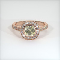 1.28 Ct. Yellow Sapphire Ring, 14K Rose Gold 1