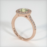 1.28 Ct. Yellow Sapphire Ring, 14K Rose Gold 2