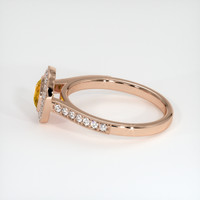 0.55 Ct. Orangish Yellow Sapphire Ring, 14K Rose Gold 4