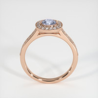 0.60 Ct. Greyish Blue Sapphire Ring, 18K Rose Gold 3