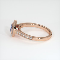 0.60 Ct. Greyish Blue Sapphire Ring, 18K Rose Gold 4