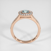 0.59 Ct. Greyish Blue Sapphire Ring, 18K Rose Gold 3