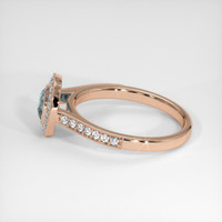 0.59 Ct. Greyish Blue Sapphire Ring, 18K Rose Gold 4