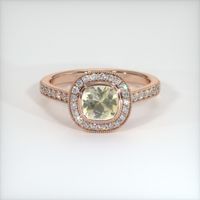 1.28 Ct. Yellow Sapphire Ring, 18K Rose Gold 1