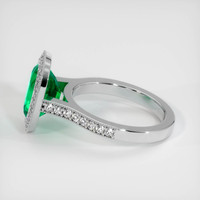 2.96 Ct. Emerald Ring, 18K White Gold 4