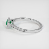 0.56 Ct. Emerald Ring, 18K White Gold 4