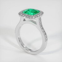 2.32 Ct. Emerald Ring, 18K White Gold 2