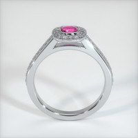 0.44 Ct. Pink Sapphire Ring, 18K White Gold 3