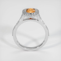 1.36 Ct. Orangish Brown Sapphire Ring, 18K White Gold 3
