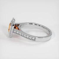 1.36 Ct. Orangish Brown Sapphire Ring, 18K White Gold 4