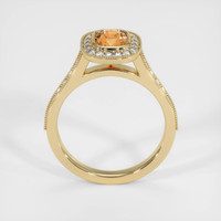 1.36 Ct. Orangish Brown Sapphire Ring, 18K Yellow Gold 3