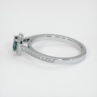 0.92 Ct. Sapphire Ring, 18K White Gold 4