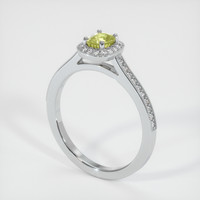 0.98 Ct. Sapphire Ring, 18K White Gold 2