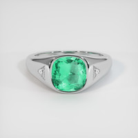 2.04 Ct. Emerald Ring, Platinum 950 1