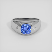 3.03 Ct. Blue Sapphire Ring, Platinum 950 1