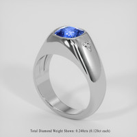 3.03 Ct. Blue Sapphire Ring, Platinum 950 2