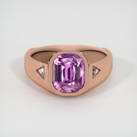 2.53 Ct. Purplish Pink Sapphire Ring, 14K Rose Gold 1