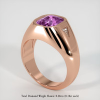2.53 Ct. Purplish Pink Sapphire Ring, 14K Rose Gold 2