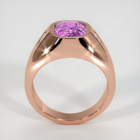 2.53 Ct. Purplish Pink Sapphire Ring, 14K Rose Gold 3