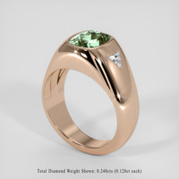 2.78 Ct. Green Sapphire Ring, 18K Rose Gold 2