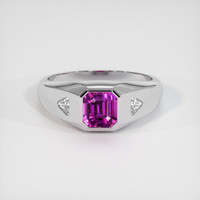 1.57 Ct. Pinkish Purple Sapphire Ring, 10K White Gold 1