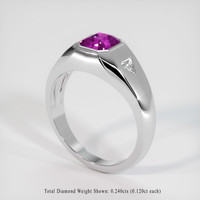 1.57 Ct. Pinkish Purple Sapphire Ring, 10K White Gold 2