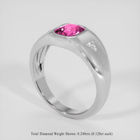 1.59 Ct. Pink Sapphire Ring, 14K White Gold 2