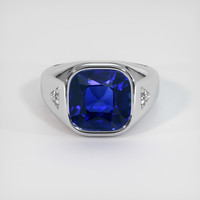 6.42 Ct. Blue Sapphire Ring, 18K White Gold 1