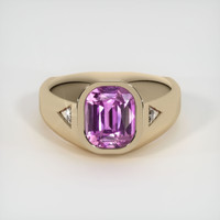 2.53 Ct. Purplish Pink Sapphire Ring, 14K Yellow Gold 1