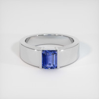 1.26 Ct. Blue Sapphire Ring, Platinum 950 1