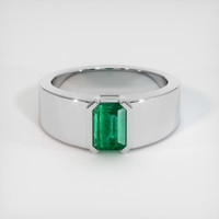1.32 Ct. Emerald   Ring, Platinum 950 1