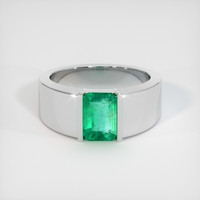 1.50 Ct. Emerald   Ring, Platinum 950 1