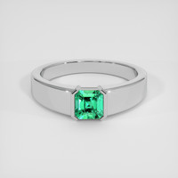 0.62 Ct. Emerald Ring, Platinum 950 1