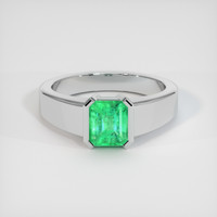 1.27 Ct. Emerald Ring, Platinum 950 1