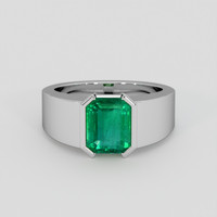 5.11 Ct. Emerald Ring, Platinum 950 1