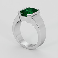 3.20 Ct. Emerald Ring, Platinum 950 2