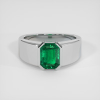1.74 Ct. Emerald Ring, Platinum 950 1