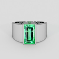 2.42 Ct. Emerald Ring, Platinum 950 1