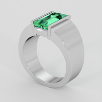 2.42 Ct. Emerald Ring, Platinum 950 2