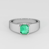 0.60 Ct. Emerald Ring, Platinum 950 1